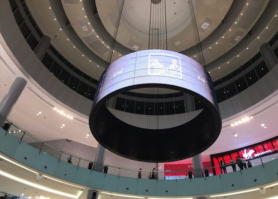 Affichage vidéo mené flexible polychrome, écran mené flexible de cylindre de P1.56 P1.785 P2 P2.5