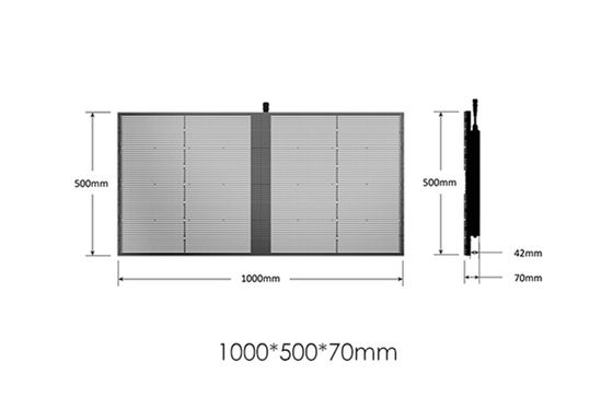 Maille visuelle polychrome extérieure d'intérieur en verre du mur LED de SMD P2.84 P20 d'intense luminosité