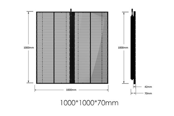 Maille visuelle polychrome extérieure d'intérieur en verre du mur LED de SMD P2.84 P20 d'intense luminosité