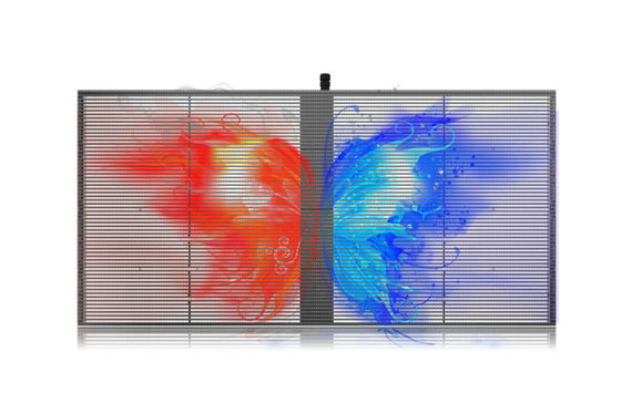 Maille visuelle polychrome extérieure d'intérieur en verre du mur LED de SMD P2.84 P20 d'intense luminosité