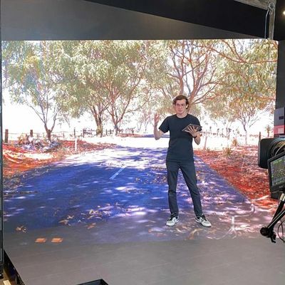 Écran mené commercial de conception en fonction du client, affichage mené par étape du film XR de rue