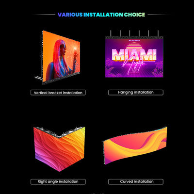 P3.91 Événements imperméables à l'eau Location visuelle Affichage d'écran LED Concert Affichage de musique Mariage Salle électrique Scène arrière-plan