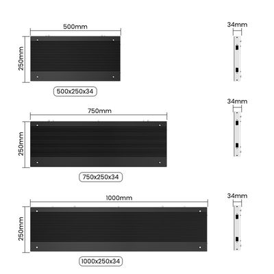 Écran LED intérieur en aluminium P1.56 P1.95 P2.5 P2.6 P2.9 P3.91, 500x250/750x250/1000x250 mm pour les expositions et les expositions au détail
