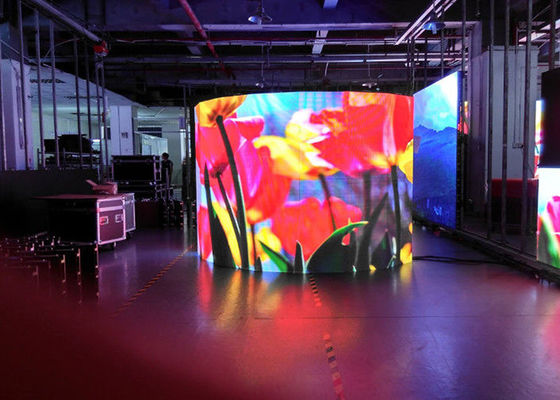 Pixels flexibles polychromes de l'écran 4mm de rideau en étape de l'écran LED de LED économiseurs d'énergie