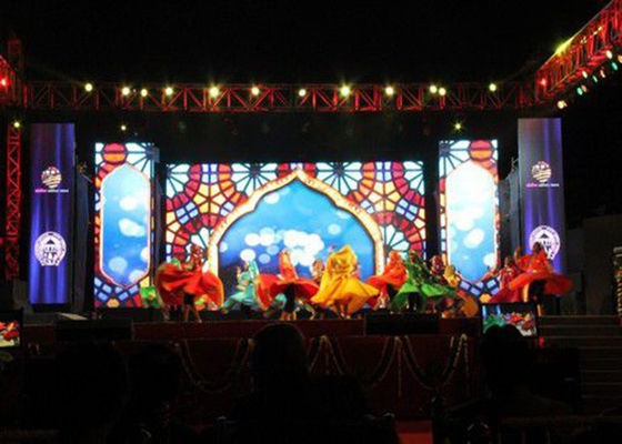 Mur imperméable polychrome d'intérieur de vidéo de la publicité d'affichage à LED du rideau P4 en SMD