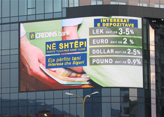 Écran visuel incurvé par écran d'affichage à LED de publicité extérieure d'intense luminosité