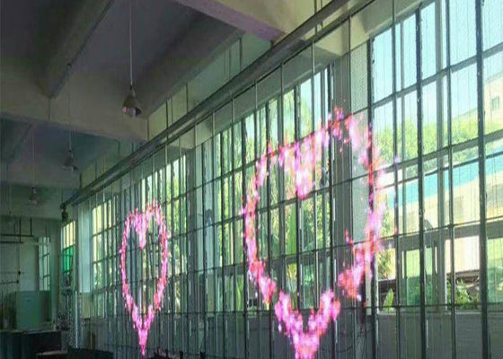 DOS polychrome de l'économie d'énergie SMD3528 65746 d'espace libre transparent d'affichage à LED de P15/Sqm