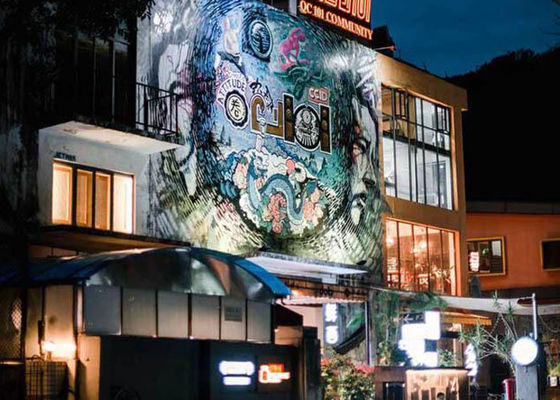 Lancement visuel transparent 5000nits de pixel du mur 10mm d'affichage à LED D'intense luminosité